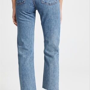 Redone High Rise Rigid Stove Pipe Jeans